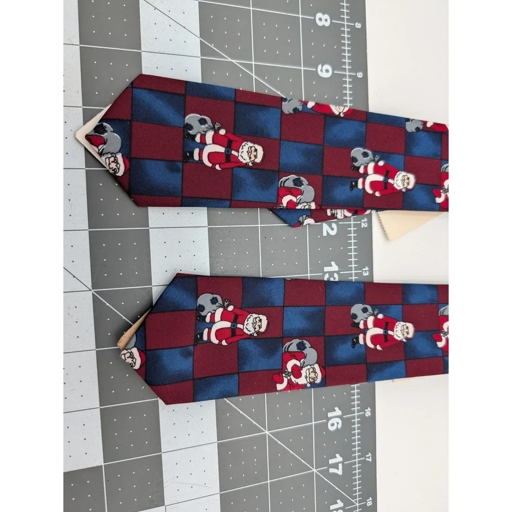 Surrey Santa Claus Neck Tie Kid Size Lot of 2 13.5‎ Inch Long USA Christmas